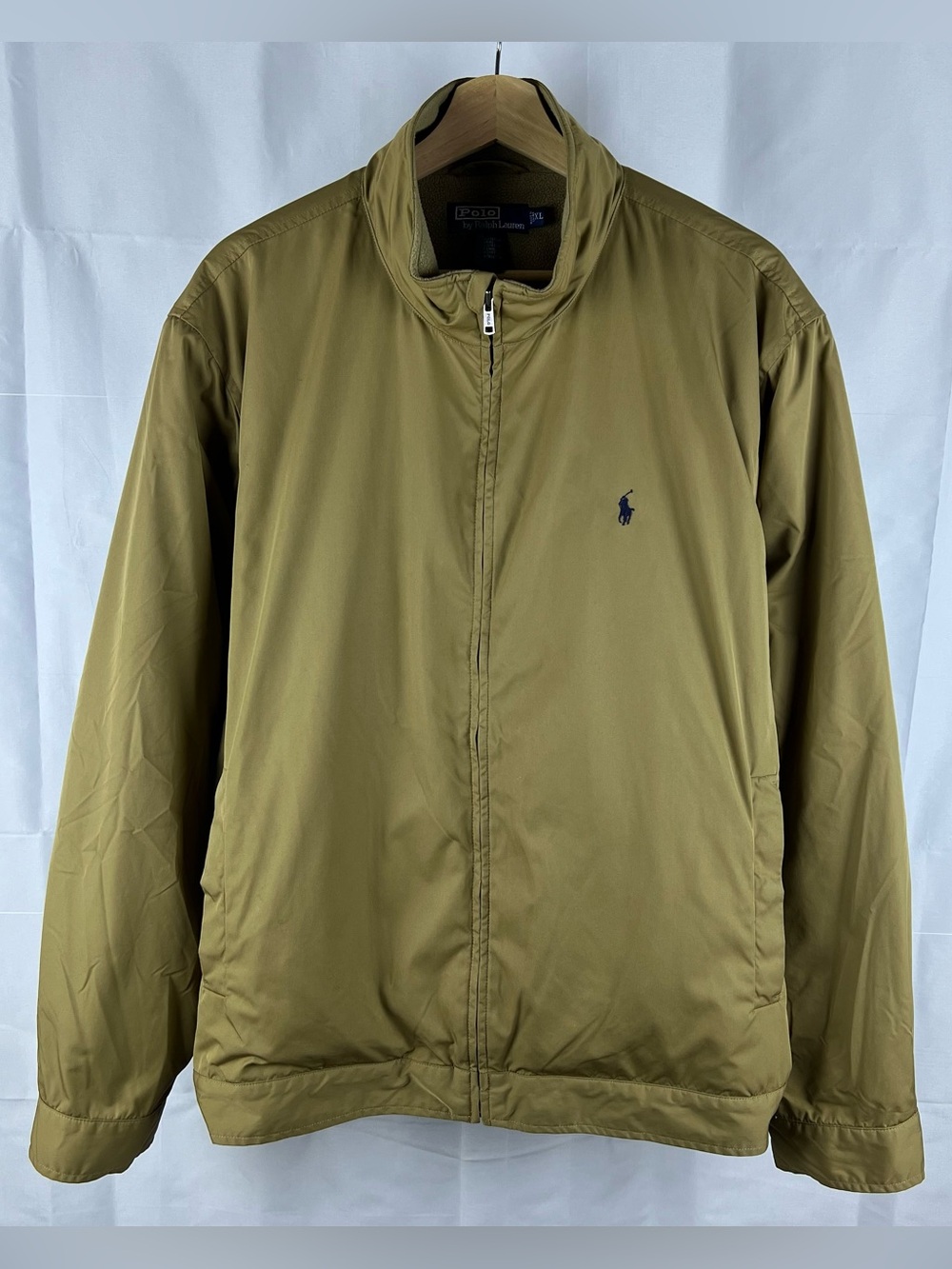 Polo Ralph Lauren Full Zip Fleece Lined Jacket Mens XL Beige